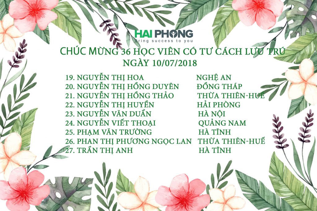 Thực tập sinh có tư cách lưu trú