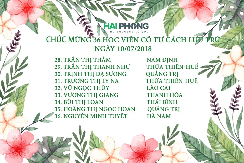 Thực tập sinh có tư cách lưu trú