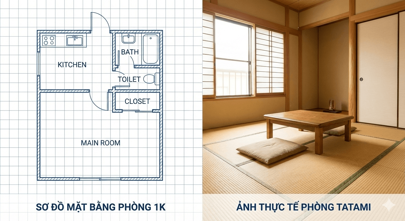 Nhà 1R, 1K, 1DK là gì? Giải mã các ký hiệu và "sự thật" về căn hộ siêu nhỏ ở Nhật